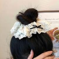 ราคา Lace-Trim Bow Accent Scrunchie Off-White - One Size (1132330932)
