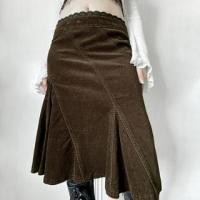 ราคา High Waist Corduroy Asymmetrical A-Line Skirt (1132343735)