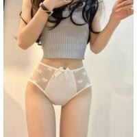 ราคา Heart Print Bow Mesh Panel Bikini Panties (1132402916)