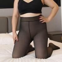 ราคา Plus Size Fleece Lined Plain Tights (1132396896)
