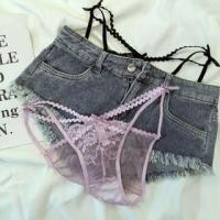 ราคา Floral Lace Trim Mesh Bikini Panties (1132402872)