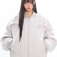 ราคา Plain Panel Zip Puffer Bomber Jacket (1132426519)