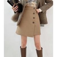 ราคา Buttoned Woolen Mini Wrap Skirt (1132476774)