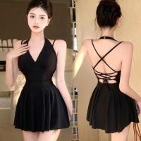 ราคา Halter Plain Open Back Swim Dress (1132504284)