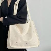 ราคา Heart Accent Faux Leather Tote Bag Off-White - One Size (1132507494)