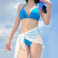 ราคา Halter Neck Bikini Top / Bottom / Lace Cover-Up / Long-Sleeve Top / Set (1132503029)