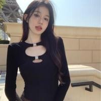ราคา Long-Sleeve Cutout Plain Top (1132532121)
