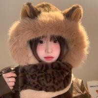 ราคา Leopard Print Fox Ear Accent Balaclava (1132559623)