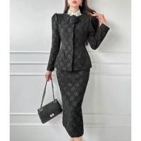 ราคา Lace Office Wear Set: Peplum Jacket + Corsage + Midi Skirt (1132568418)