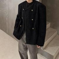 ราคา Crew Neck Plain Double-Breasted Jacket (1132653364)