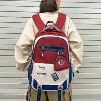 ราคา Lettering Color Block Buckled Backpack / Pouch / Set (1132791861)