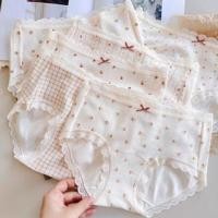 ราคา Lace Trim Floral Panties (1132790734)