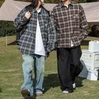 ราคา Couple Matching Long-Sleeve Plaid Lettering Shirt (1132795900)