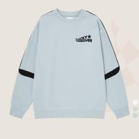 ราคา Crew Neck Lettering Print Contrast Trim Pullover (1132814189)