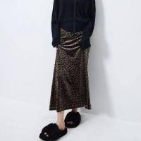 ราคา Maternity High Rise Leopard Midi Velvet A-Line Skirt (1132812433)