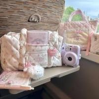 ราคา Cartoon Print Quilted Carryall Bag Without Bag Charm - White - One Size (1132819957)