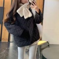 ราคา V-Neck Dotted Padded Button Jacket Black - One Size (1132848264)