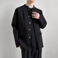 ราคา Crewneck Button-Up Plain Jacket / High Waist Wide Leg Dress Pants / Long-Sleeve Shirt / Set (1132891553)