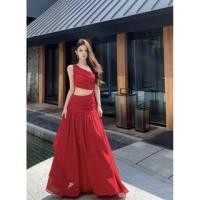 ราคา Sleeveless Cutout Plain Maxi A-Line Dress (1132931497)