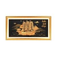 ราคา กรอบรูปภาพ 12x27 นิ้ว รุ่น 512 ลายเรือสำเภา สีทอง (10390066)