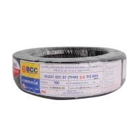 ราคา BCC สายไฟ IEC01 (THW) 1x2.5 Sqmm. ยาว 100 เมตร สีดำ (10045285)