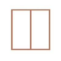 ราคา วงกบหน้าต่างไม้ บานเกล็ด 2 ช่อง 60x100 ซม. สีน้ำตาล (10052470)