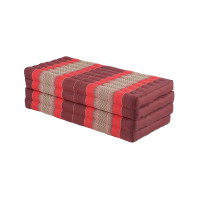 ราคา ที่นอนผ้าขิด 4 พับ 110x180 ซม. สีเลือดหมู (10140108)
