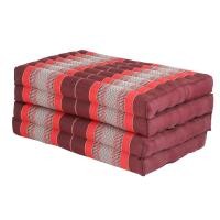 ราคา ที่นอนผ้าขิด 4 พับ 80x180 ซม. สีเลือดหมู (10140112)