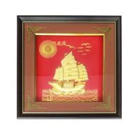 ราคา กรอบรูป ขนาด 10x10 นิ้ว รูปเรือสำเภาสีทอง (10189465)
