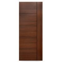 ราคา LEOWOOD ประตูไม้ลามิเนต ขนาด 80x200 ซม. รุ่น S4 สีมะฮอกกานี (10191415)