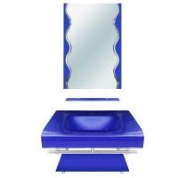 ราคา MARINE ชุดอ่างล้างหน้า พร้อมกระจก รุ่น MR203 สีน้ำเงิน (10258054)