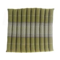 ราคา เบาะรองนั่งระนาด 20x20 นิ้ว ผ้าขิด ลายพิกุล สีเขียว (10280098)
