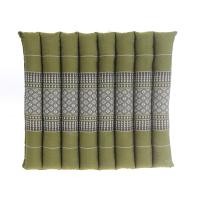 ราคา เบาะรองนั่งระนาด 15x15 นิ้ว ผ้าขิด ลายพิกุล สีเขียว (10280099)