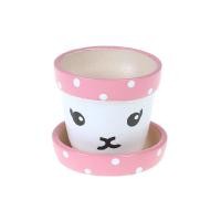 ราคา เครื่องปั้น กระถางกลม พร้อมจานรอง 2 นิ้ว ลายอิโมจิ (10333786)