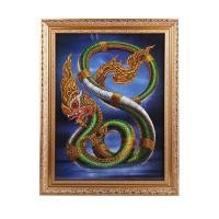 ราคา กรอบรูป 15 x 20 นิ้ว รุ่น PS-510 ลายพญานาคสีทอง (10362331)