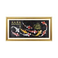ราคา DECOS กรอบรูปภาพ 12x27 นิ้ว รุ่น 512 ลายปลาคราฟ 8 ตัว สีทอง (10390067)