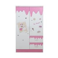 ราคา DECOS ตู้เสื้อผ้า 2 บานเปิด 80x140 ซม. รุ่น Kid สีชมพู (10398633)