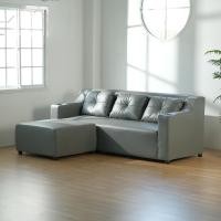 ราคา DECOS โซฟาหนัง 3 ที่นั่ง 2.20 เมตร พร้อมสตูล รุ่น Zoom ll สีเทา (10407548)