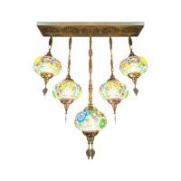 ราคา DECOS โคมไฟห้อยช่อ 5 หลอด แก้ว รุ่น TURKISH HANDMADE (10414866)