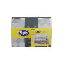 ราคา SATIN ชุดผ้าปูที่นอน 6 ฟุต 5 ชิ้น พร้อมผ้านวม รุ่น PP032 สีเทา (10418956)