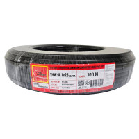 ราคา THAIUNION สายไฟอลูมิเนียม (THW-A) 25 Sq.mm. ยาว 100 เมตร สีดำ (10420403)