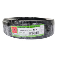 ราคา THAIUNION สายไฟอลูมิเนียม (THW-A) 25 Sq.mm. ยาว 50 เมตร สีดำ (10420404)