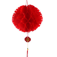 ราคา DECOS โคมตรุษจีนรังผึ้งกลม 22CM รุ่น 240715-1 สีแดง (10415784)