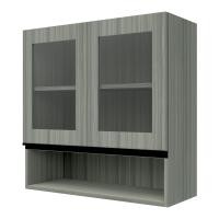 ราคา JUPITER ตู้แขวนคู่กระจก D2 PVC รุ่น Silky Light ขนาด 80x30x80CM สีไม้เทา (10422448)