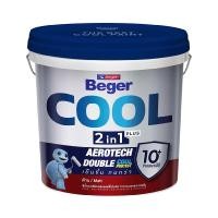 ราคา BEGER สีน้ำทาภายนอก-ด้าน รุ่น BEGER COOL 2IN1 PLUS BASE A 9 ลิตร สีขาว (10423902)
