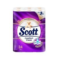 ราคา SCOTT กระดาษชำระ รุ่น COMFORT CLEAN สีขาว (แพ็ค 24 ม้วน) (10420647)