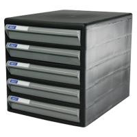 ราคา ตู้เอกสาร ORCA 5 ชั้น ออร์ก้า TCB-5 โครงดำลิ้นชักดำใส