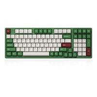 ราคา Akko 98-Key 1800 Compact Wired Mechanical Gaming Keyboard, Matcha Red Bean Themed Programmable Green Keyboard, PBT Doubleshot Keycaps and Anti-Ghosting (Gateron Pink Linear Switch) (B08TGCY8LX)