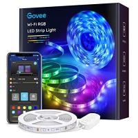 ราคา Govee Smart LED Strip Lights, 16.4ft WiFi LED Lights Work with Alexa and Google Assistant, RGB Color Changing, 16 Million Colors with App Control and Music Sync for Home, Kitchen, TV, Party (B07N1CMGQ
