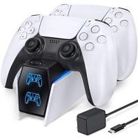 ราคา PS5 Controller Charger Station, PS5 Charging Station with Fast Charging AC Adapter 5V/3A, Playstation 5 Dual Controller Charging Stand, OIVO Docking Station Replacement for DualSense Charging Station 